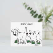 Hunde scannen! postkarte (Stehend Vorderseite)