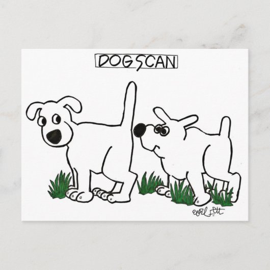 Hunde scannen! postkarte (Vorderseite)