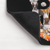 Hunde Schädel Hunde Paw Lover Halloween Hunde Skel Mousepad (Ecke)