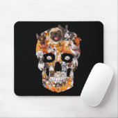 Hunde Schädel Hunde Paw Lover Halloween Hunde Skel Mousepad (Mit Mouse)