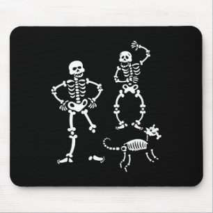 Hunde-Schädel-Skelett Laufendes Halloween-Kostenüm Mousepad
