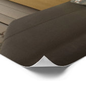 Hunde schauen Hundegericht mit Essen im Fernsehen Poster (Ecke)