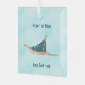 Hunde schelten auf Schnee Ornament Aus Glas (Vorderseite links)