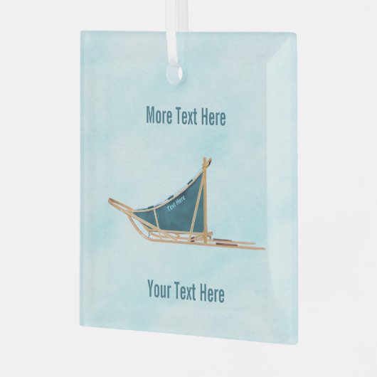 Hunde schelten auf Schnee Ornament Aus Glas (Vorderseite links)