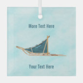 Hunde schelten auf Schnee Ornament Aus Glas (Vorderseite)