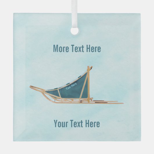 Hunde schelten auf Schnee Ornament Aus Glas (Vorderseite)