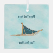 Hunde schelten auf Schnee Ornament Aus Glas (Rückseite)