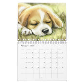 Hunde, schlafende Hunde Kalender (Feb 2026)