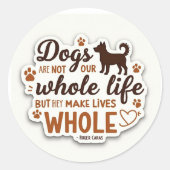 Hunde schließen uns ab - Sticker für Inspiration (Vorderseite)