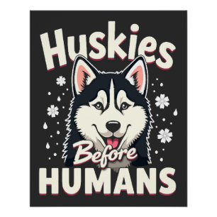 Hunde-Schlittenfahren Mushing-Abenteuer Husky-Team Poster