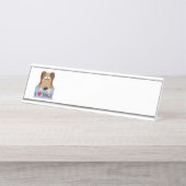 Hunde Schreibtischnamensplakette (Vorderseite )