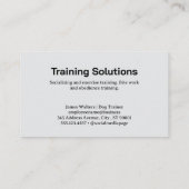 Hunde-Schulung Visitenkarte (Rückseite)