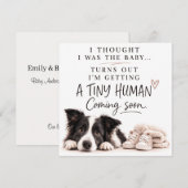 Hunde-Schwangerschafts-Ankündigungskarte Einladung (Vorne/Hinten)