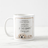 Hunde-Schwangerschaftsankündigung Kaffeetasse (Links)