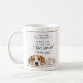 Hunde-Schwangerschaftsankündigung Kaffeetasse (Links)