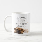 Hunde-Schwangerschaftsankündigung Kaffeetasse (Links)