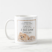 Hunde-Schwangerschaftsankündigung Kaffeetasse (Links)