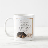 Hunde-Schwangerschaftsankündigung Kaffeetasse (Links)