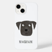 Hunde Schwarz Labrador Retriever Personalisiert Case-Mate iPhone Hülle (Rückseite)