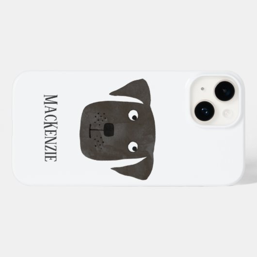 Hunde Schwarz Labrador Retriever Personalisiert Case-Mate iPhone Hülle (Rückseite (Horizontal))