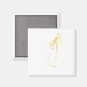 Hunde schwarz Lover Skeleton Hand Funny Halloween Magnet (Vorderseite/Rückseite)