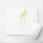 Hunde schwarz Lover Skeleton Hand Funny Halloween Mousepad (Mit Mouse)