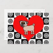 Hunde - Schwarz, Rot, Weiße Postkarte (Vorne/Hinten)