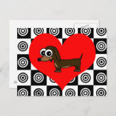 Hunde - Schwarz, Rot, Weiße Postkarte (Vorne/Hinten)