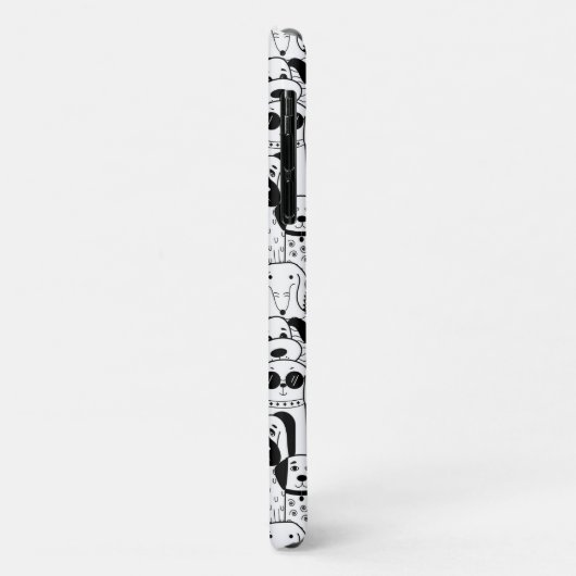 Hunde Schwarz-weiß Telefongehäuse Case-Mate iPhone Hülle (Hinten/Links)