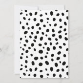 Hunde schwarz-weiße Stelle Geburtstag Einladung (Rückseite)