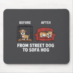 Hunde Schwein Hunde Adoption Straßen Sofa Rettung Mousepad