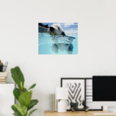 Hunde Schwimmen in einem Pool Poster (Heimbüro)