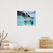 Hunde Schwimmen in einem Pool Poster (Küche)