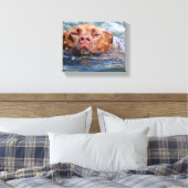 Hunde schwimmen leinwanddruck (Insitu (Schlafzimmer))