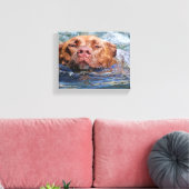 Hunde schwimmen leinwanddruck (Insitu (Wohnzimmer))