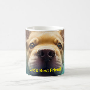 Hunde Schwimmen mit Blume Kaffeetasse