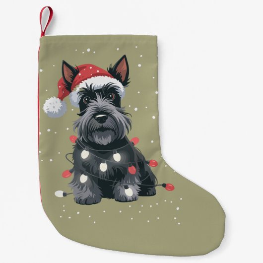 Hunde Scottie Scottish Terrier Christmas Dog Mama Kleiner Weihnachtsstrumpf (Vorderseite)