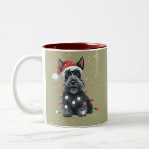 Hunde Scottie Scottish Terrier Weihnachten Hundema Zweifarbige Tasse