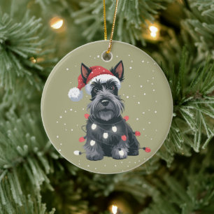 Hunde Scottie Scottish Terrier Weihnachten Hundemu Keramik Ornament