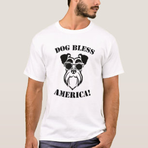 Hunde segnen Amerika und Welpe lustigen Cartoon Li T-Shirt