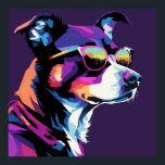 Hunde sehen Pop Art Poster<br><div class="desc">Hundekopf gezeichnet mit WPAP Art Style,  Pop Art Illustration</div>