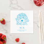 Hunde Servietten Hochzeit (Beispiel)