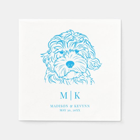 Hunde Servietten Hochzeit (Vorderseite)