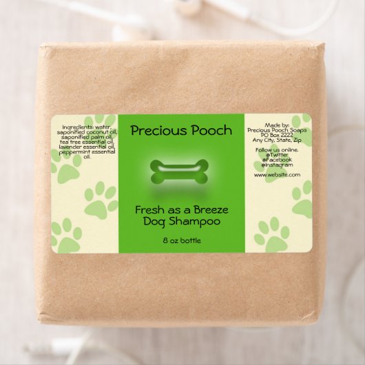 Hunde-Shampoo-Seifensiegel (grün) (Insitu)