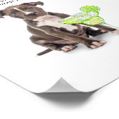 Hunde-Signatur-Drink Hochzeit Bar Drink Menü Poster (Ecke)