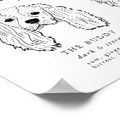 Hunde-Signatur-Getränke Hochzeitstiefel Bar-Zeiche Poster (Ecke)