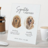 Hunde Signature Drinks Unterschreiben Hochzeitszei Sockelschild (In Situ)