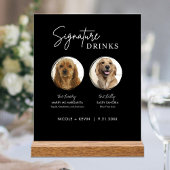 Hunde Signature Drinks Zeichen Hochzeit Bar akryll Acrylschild