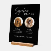 Hunde Signature Drinks Zeichen Hochzeit Bar akryll Acrylschild (Winkel)