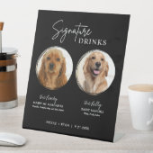 Hunde Signature Drinks Zeichen Schwarze Hochzeit B Sockelschild (In Situ)